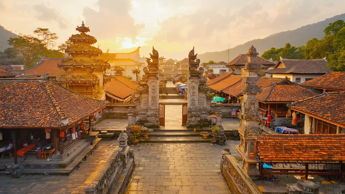 Bali historic old town and local architecture