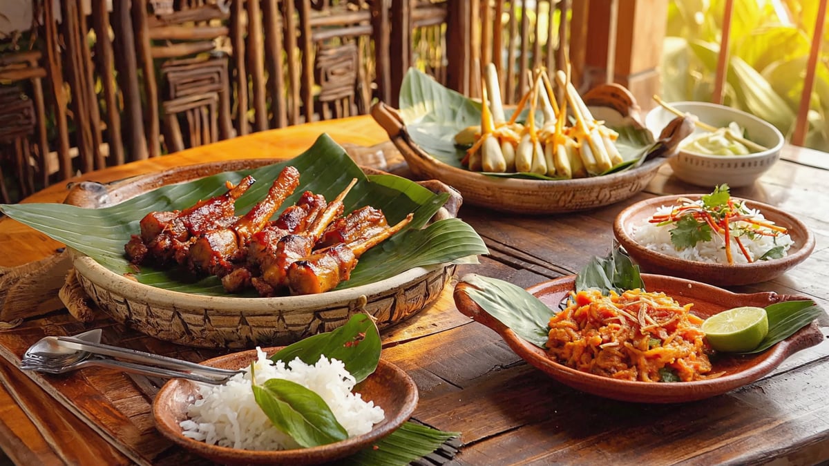 Traditional Bali cuisine and local dining