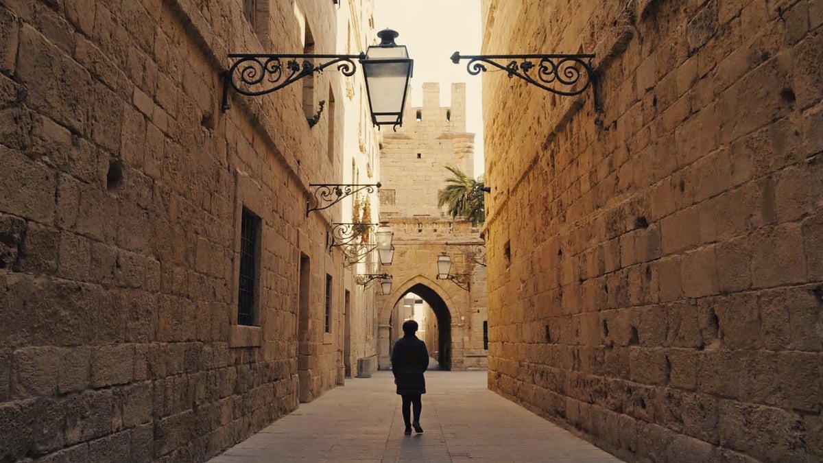 Gothic Quarter narrow alley medieval stonework