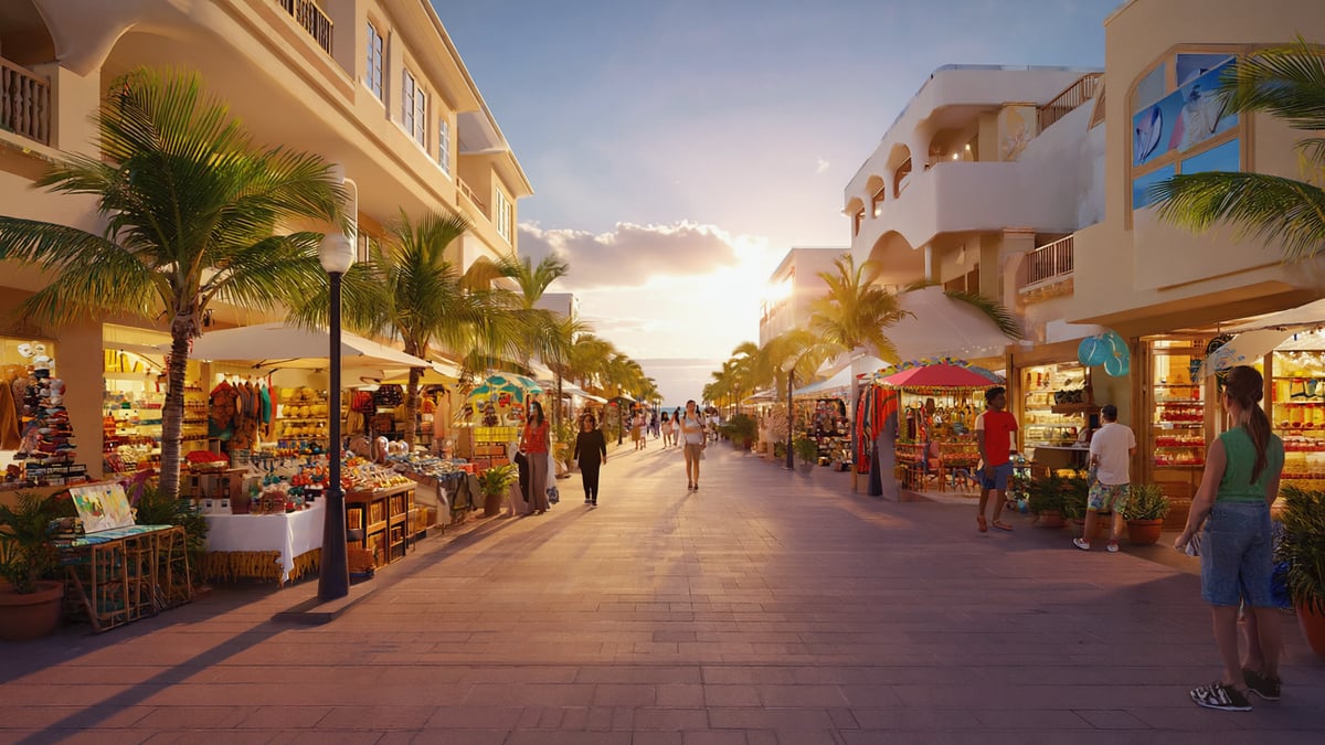 Bora Bora Holiday street life at dusk
