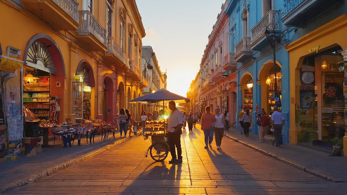Cancun Holiday street life at dusk
