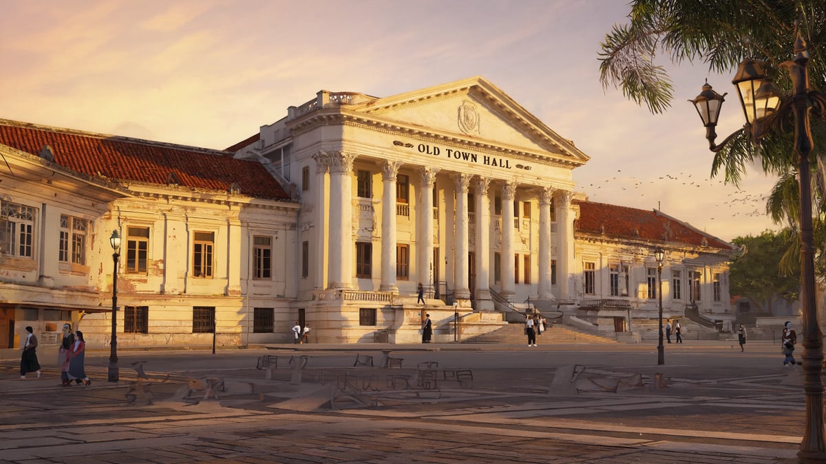 Colombo historic old town and local architecture