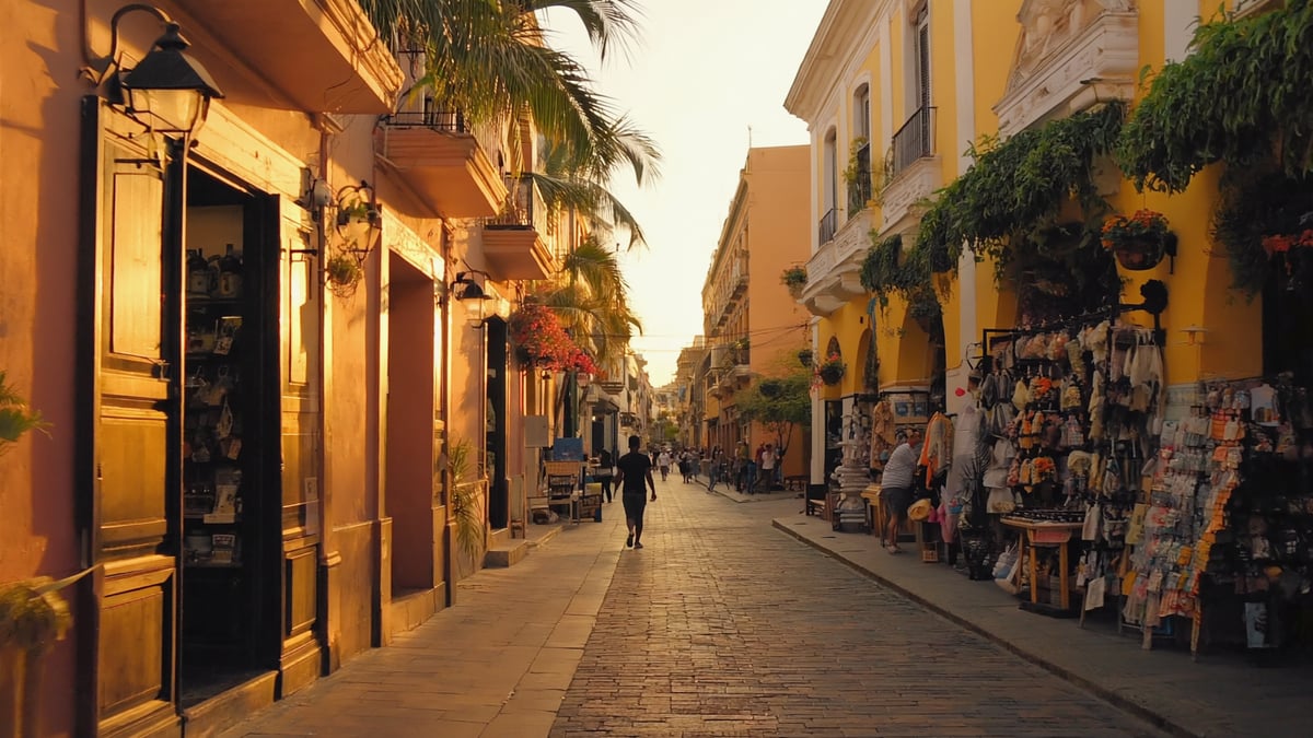 Costa Rica Holiday street life at dusk