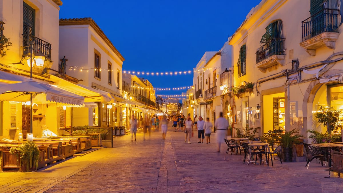 Fuerteventura Holiday street life at dusk
