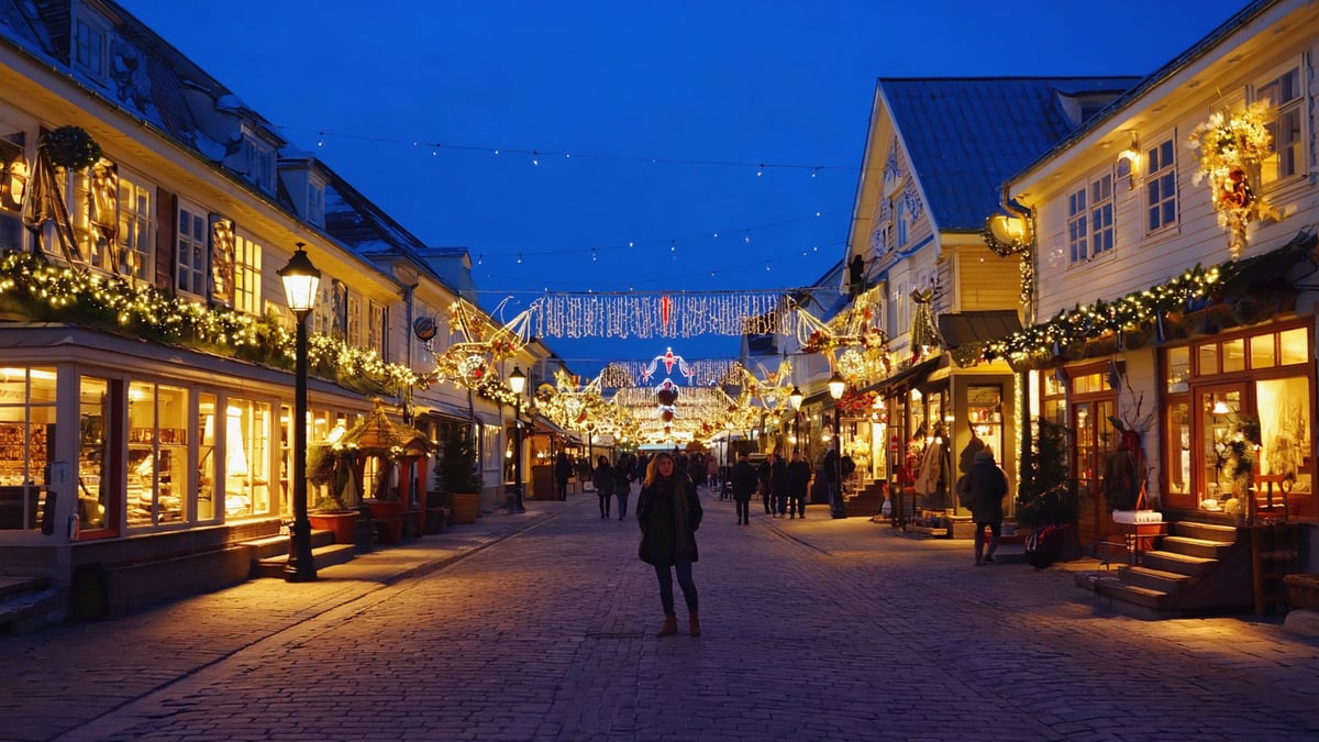 Iceland Holiday street life at dusk