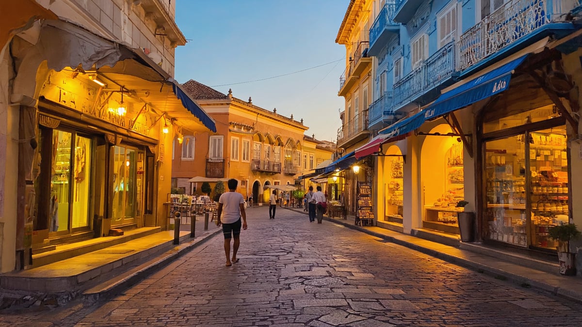 Madeira Holiday street life at dusk