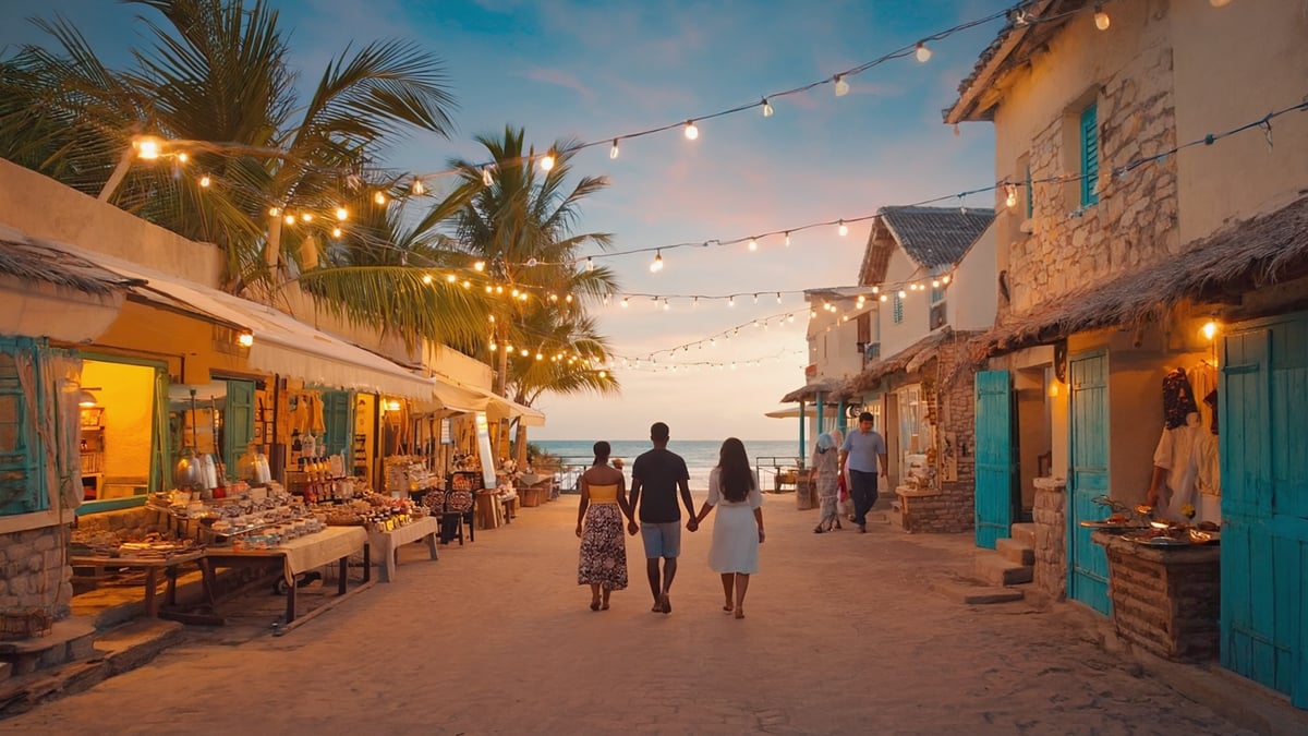 Maldives Honeymoon street life at dusk