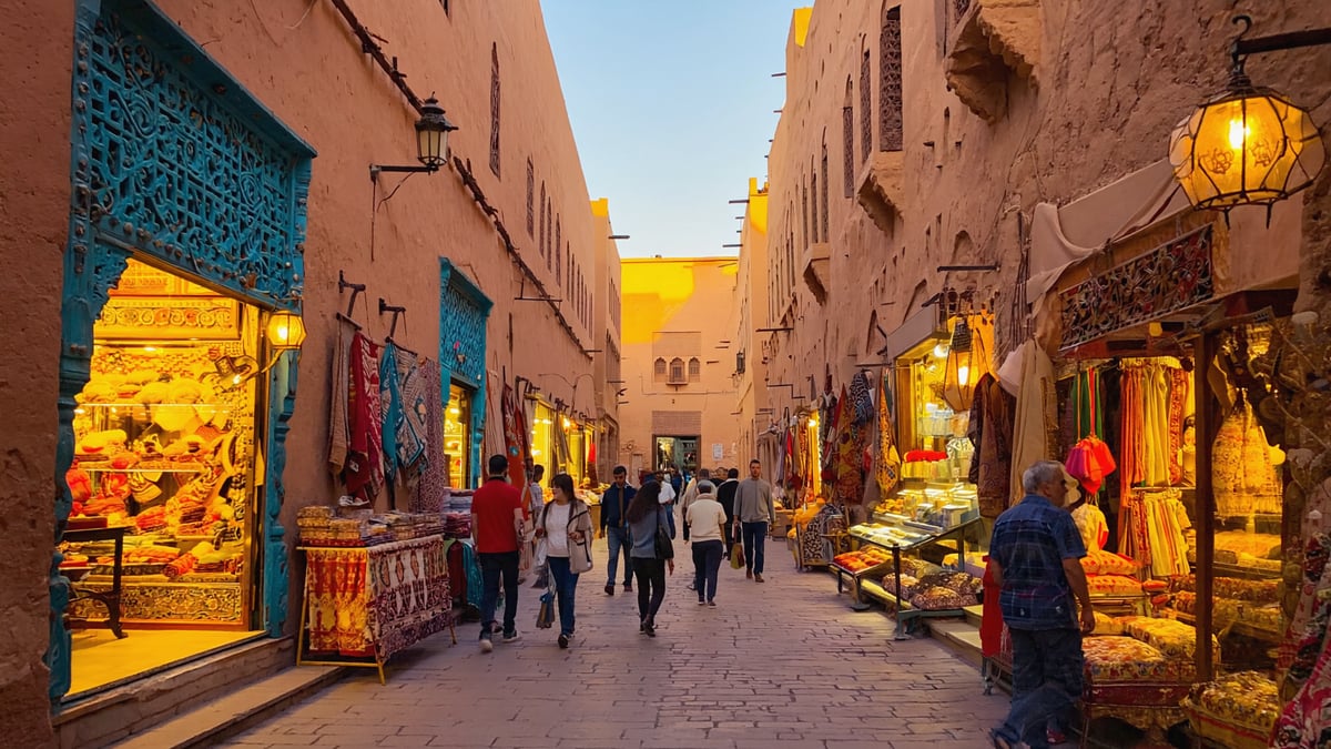 Marrakech City Break street life at dusk
