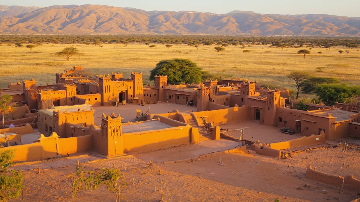 Masai Mara historic old town and local architecture