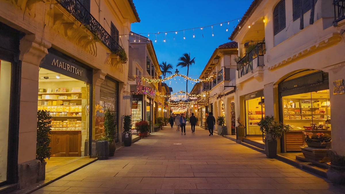 Mauritius Holiday street life at dusk