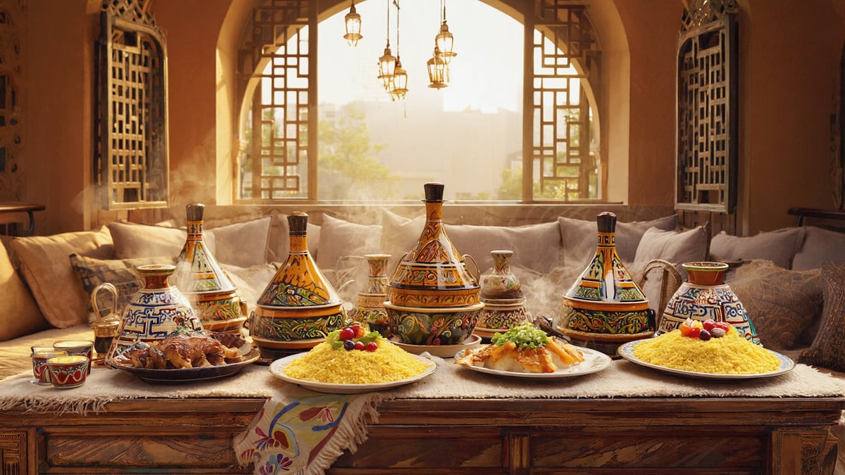 Traditional Morocco Holiday cuisine and local dining