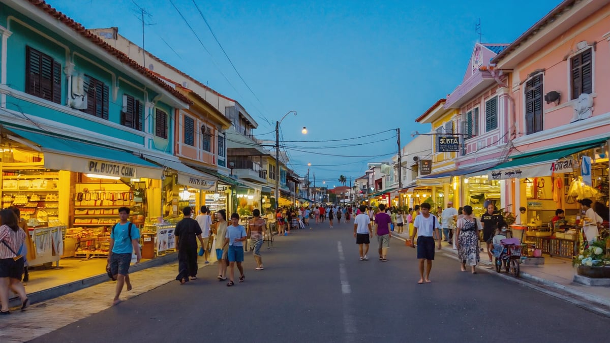Punta Cana Holiday street life at dusk