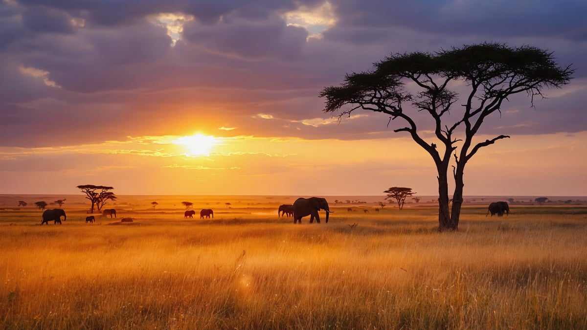 Natural landscape near Safari