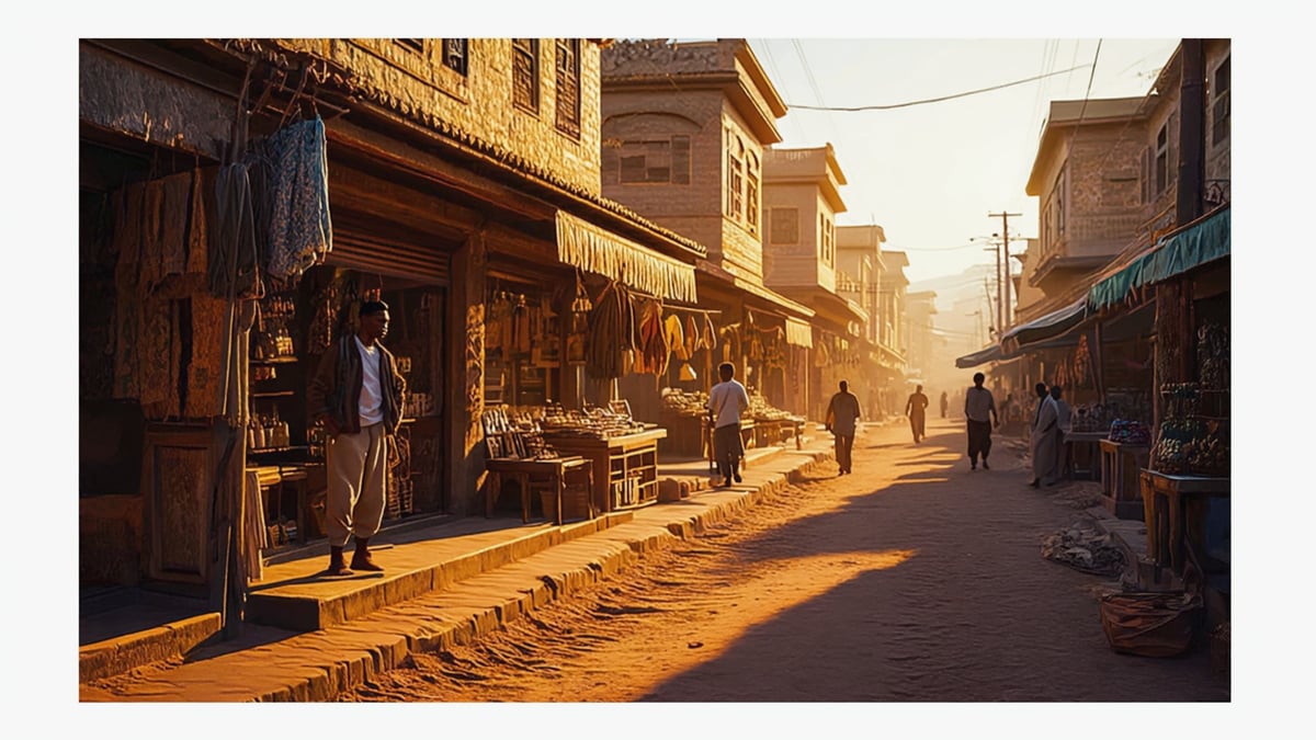 Safari street life at dusk