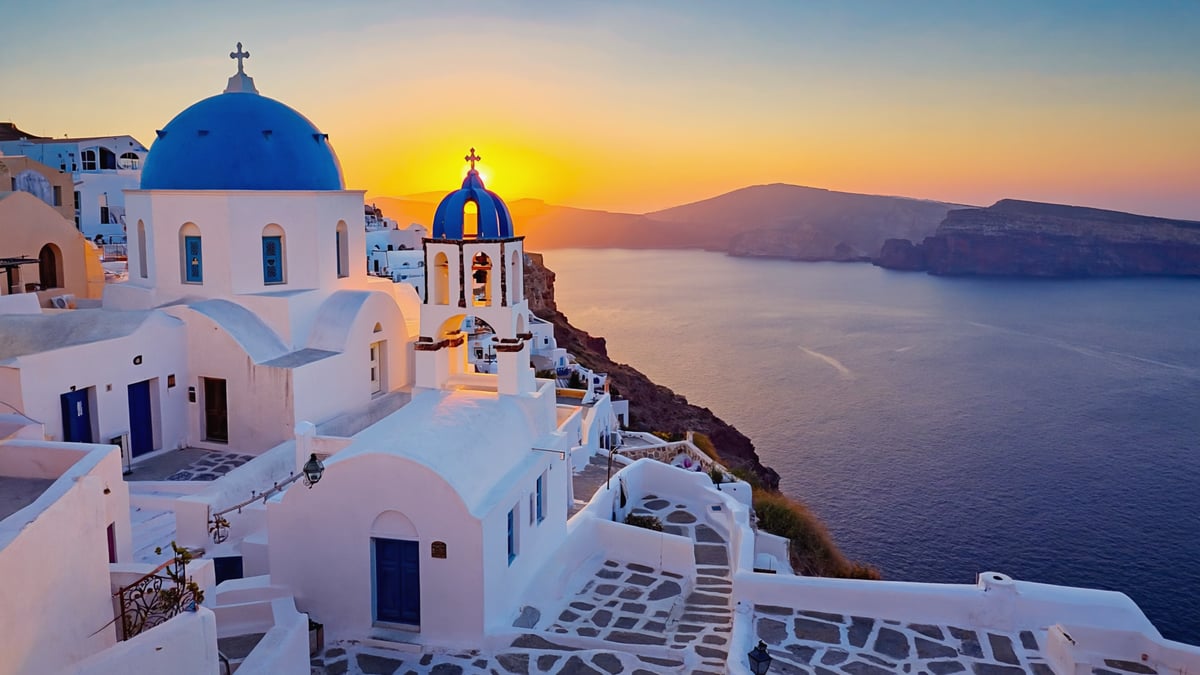 Santorini Holiday historic old town and local architecture
