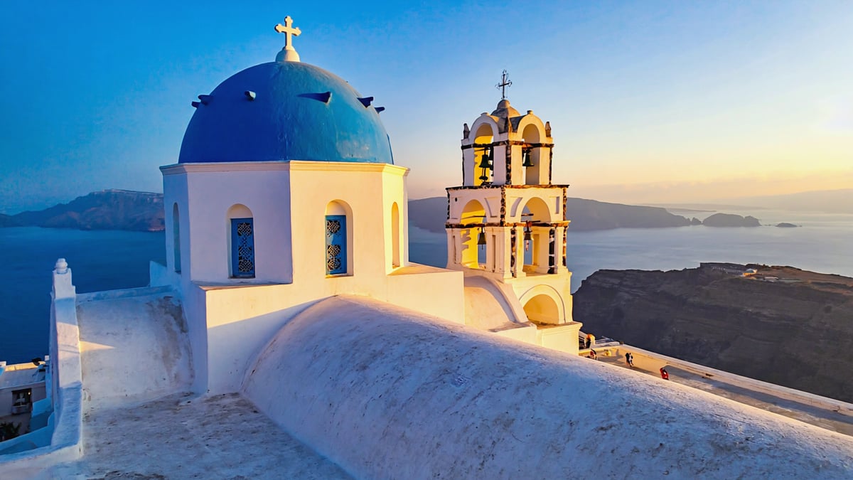 Famous cultural landmark in Santorini