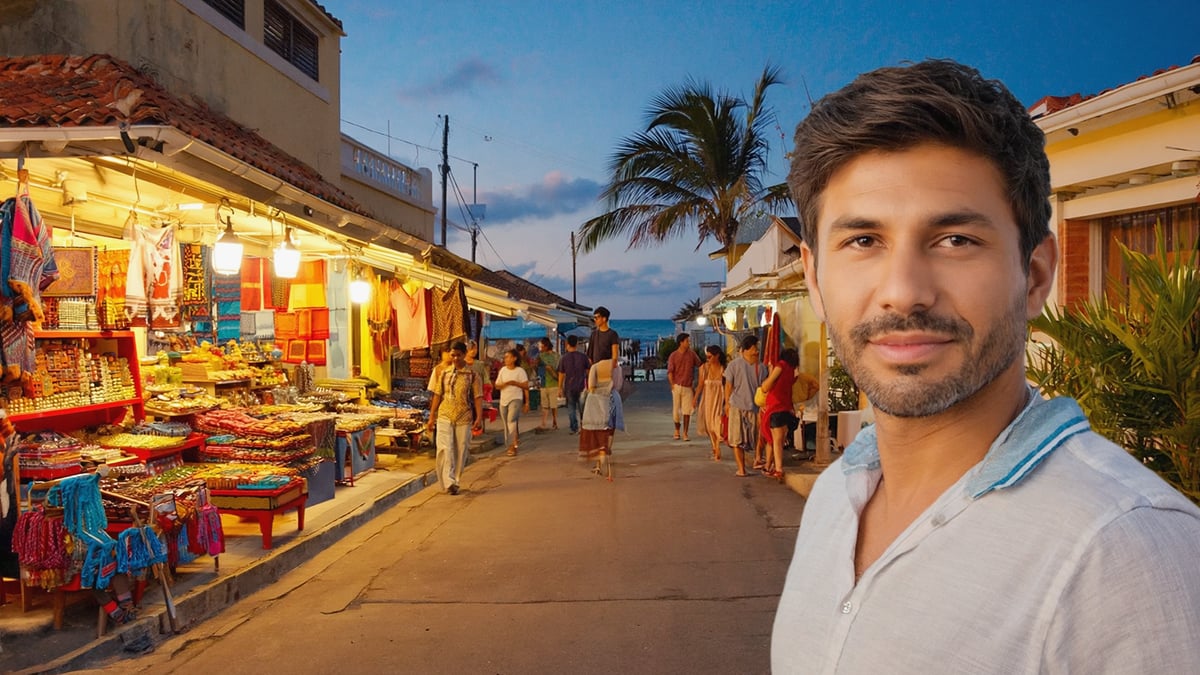 Seychelles Holiday street life at dusk