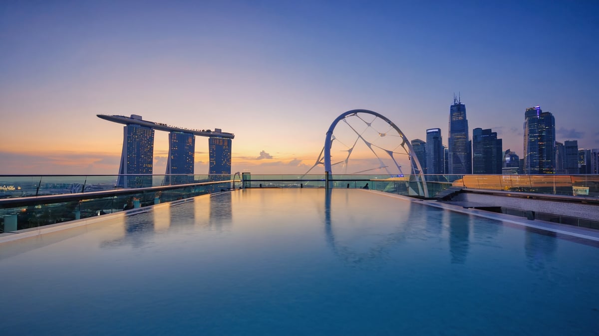 Marina Bay Sands skyline from the bay