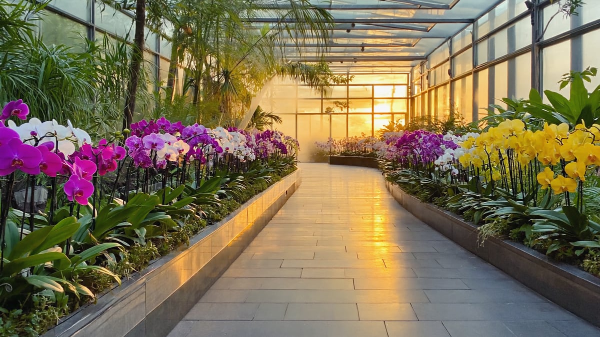 Singapore Botanic Gardens orchid pathway
