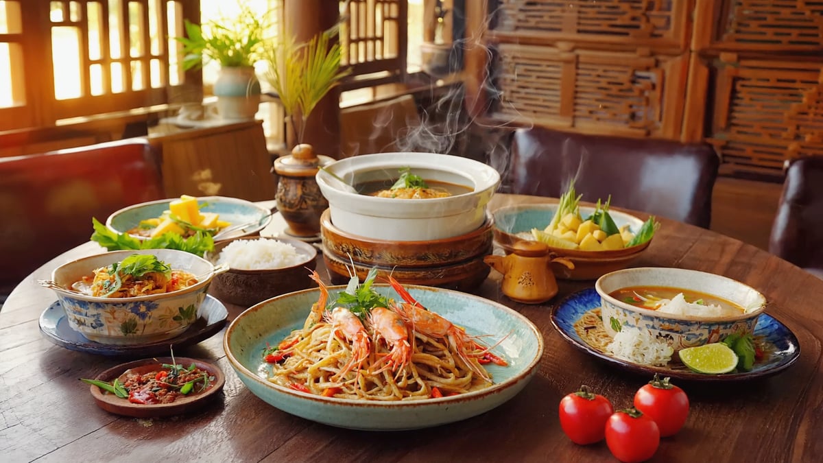 Traditional Thailand Holiday cuisine and local dining