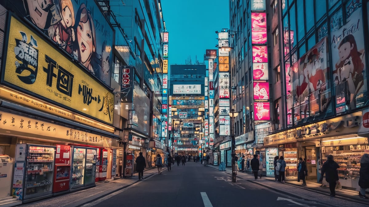 Akihabara electric town neon signs