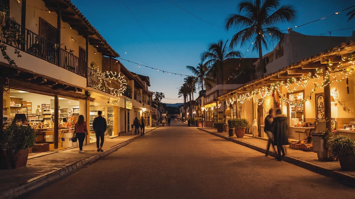 Tulum Holiday street life at dusk